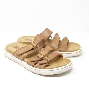 Born Daintree Leather Sandals Slides Casual Brown Beige Size 6M